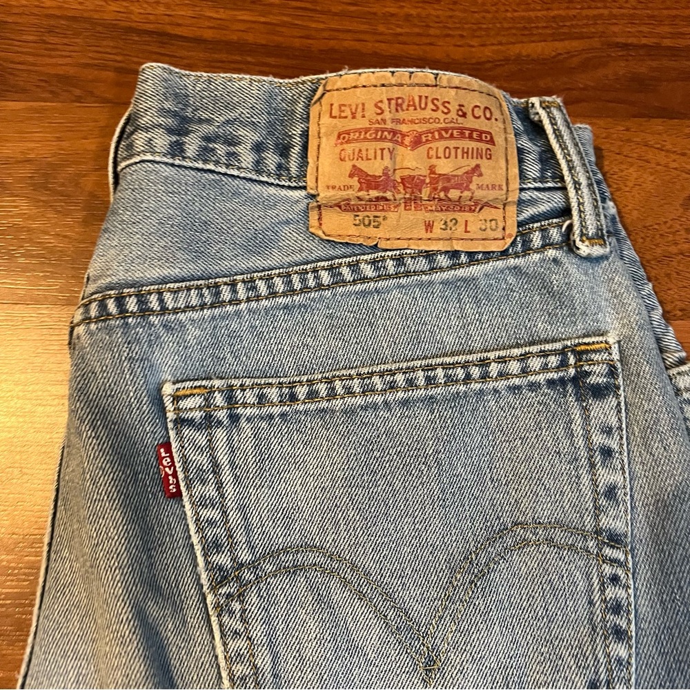 Levi's Classic Light Blue Straight Jeans - Picture 6 of 7